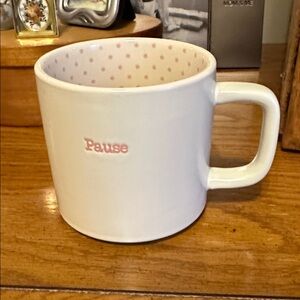 White Mug with Pink Polka Dots